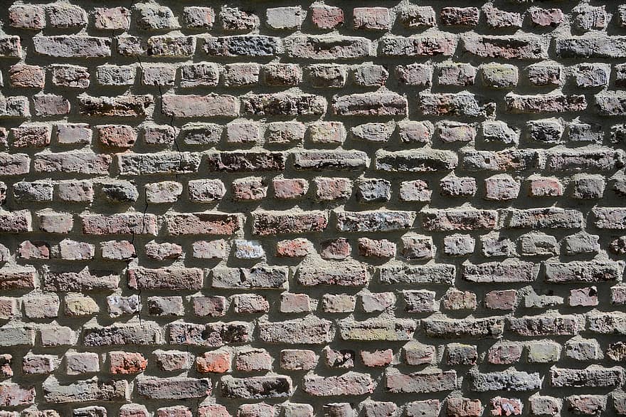 Brick, Wall, Masonry, Texture, backgrounds, pattern, building feature, cement, old, rough, backdrop