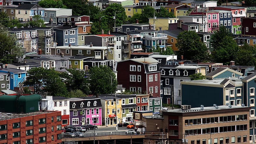 City, St John's, Newfoundland, Canada, Buildings, Houses, Urban