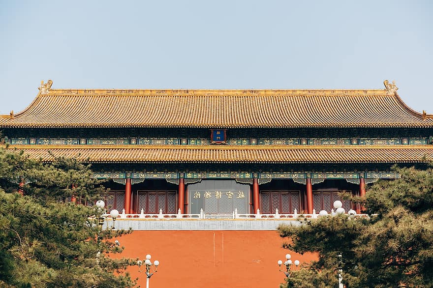 arkitektur, tempel, beijing, Kina, Asien, byggnad, palats, stad, antik, resa, traditionellt