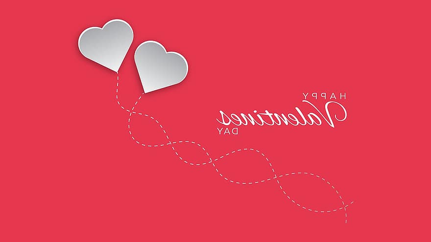 Valentinsdag, kærlighed, hjerte, romantisk, valentinsdag, rød, kort, farverig, hjerte form, tapet, hilsen