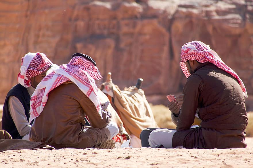 Beduinen, ron wadi, wüste