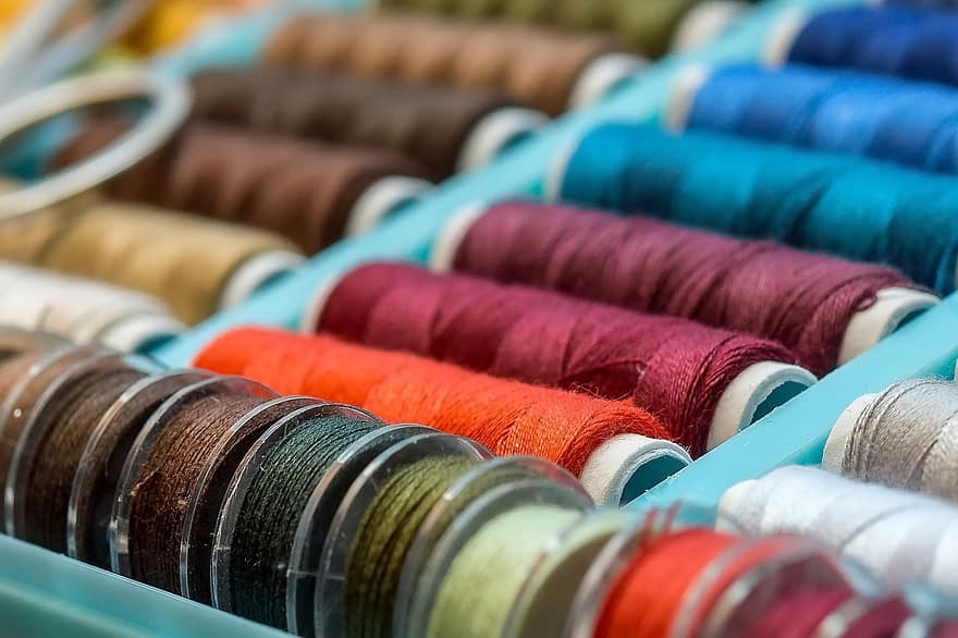 Thread, Spools Of Thread, Yarn, Hobby, Time, Corona, Sew, Clothcraft, Scissors, Clothing, Fashion