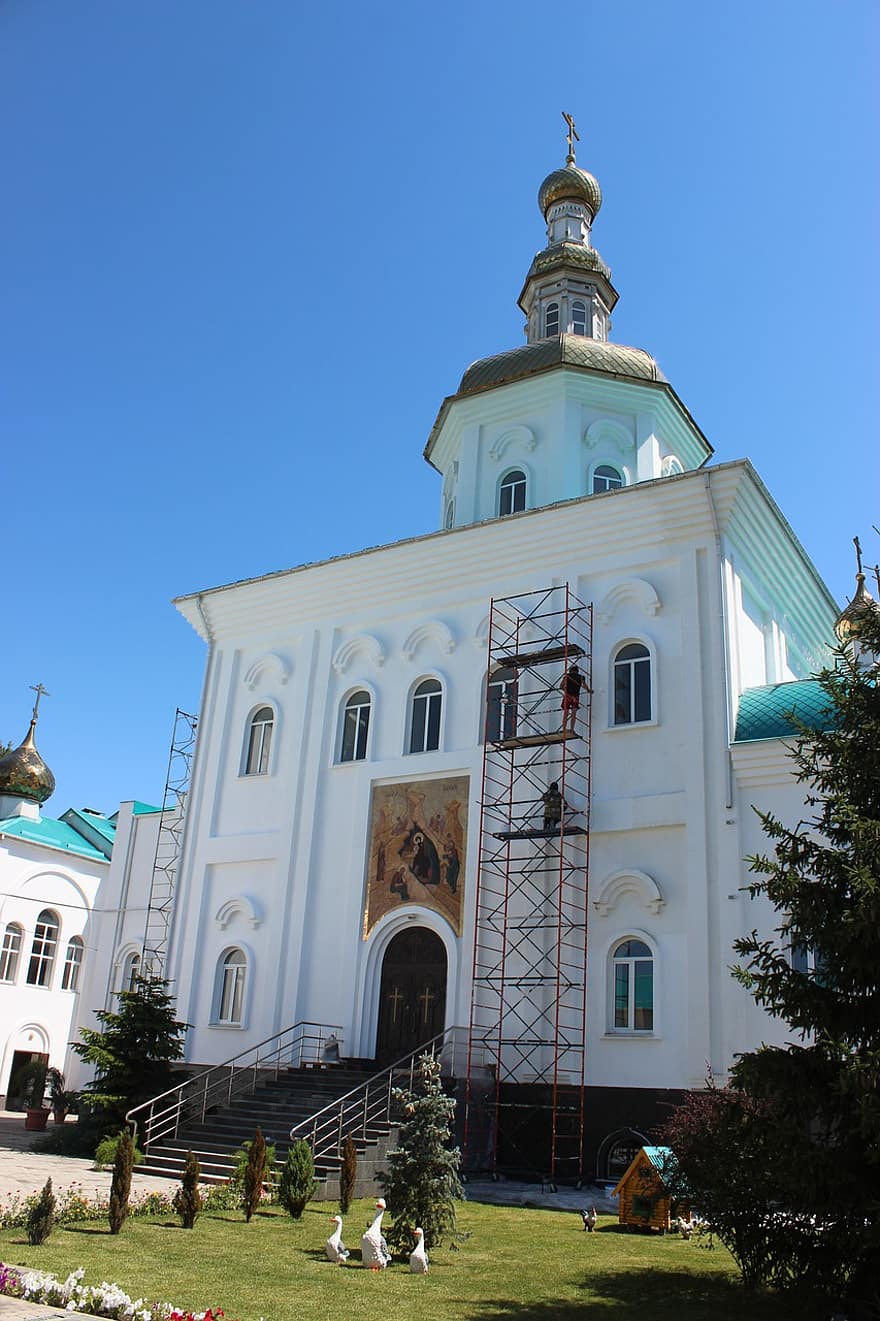 Apšeronska, Krievija, klosteris, baznīca, pareizticība, tornis, arhitektūra, reliģiju, kristietība, kupols, kultūra
