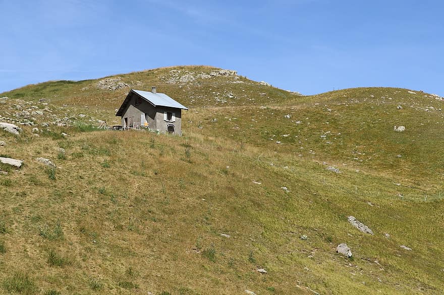 Prapic, huis, herder, bergen, Alpen, hike