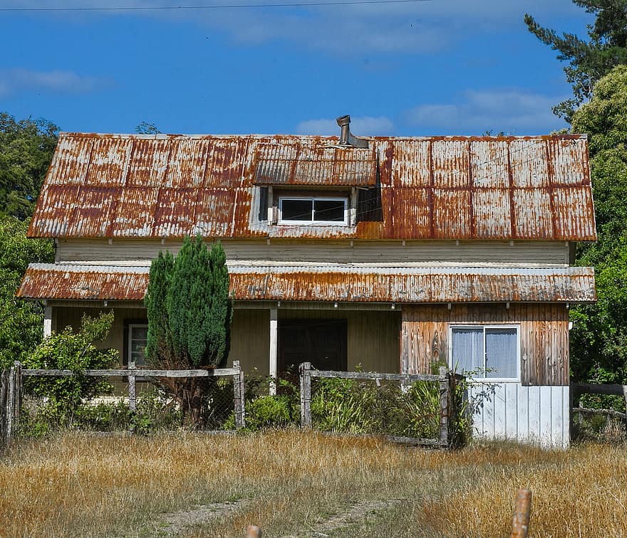 arquitetura, campo, Chile, Fazenda, vintage, madeira, cobertura, velho, cena rural, exterior do edifício, abandonado