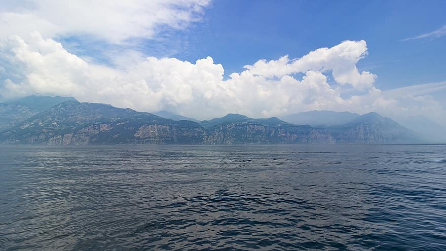 Езерото Гарда, природа, езеро, на открито, пътуване, проучване, небе