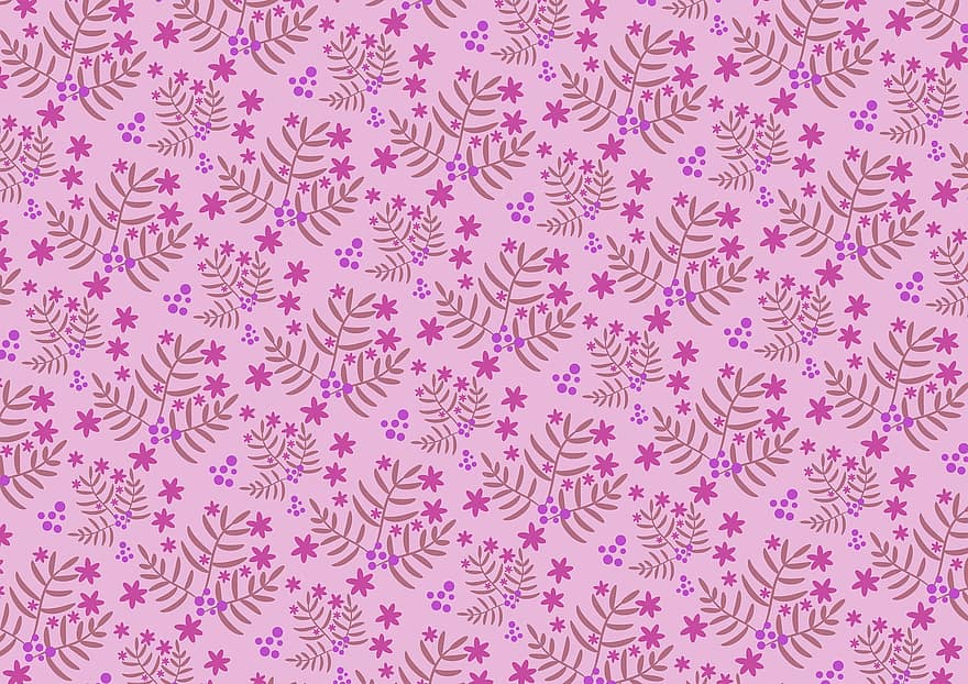 Illustration, Default, Seamless, Tissue, Cloth, Textile, Repeated, Flowers, Floral, Stylized, Background