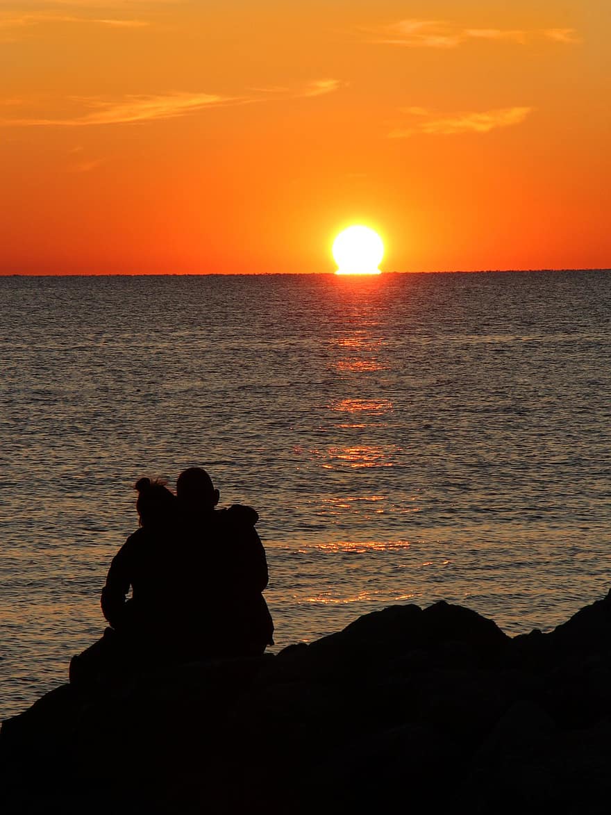 Sunset, Love, Couple, Beach, Relationship, Together, Sea, Ocean, Romance, Lover, dusk