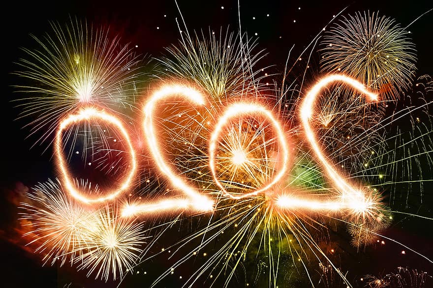 fyrværkeri, raket, nytårsdag, nytårsaften, sylvester, årets afslutning, Eva, midnat, 2020, pyroteknik, skinner