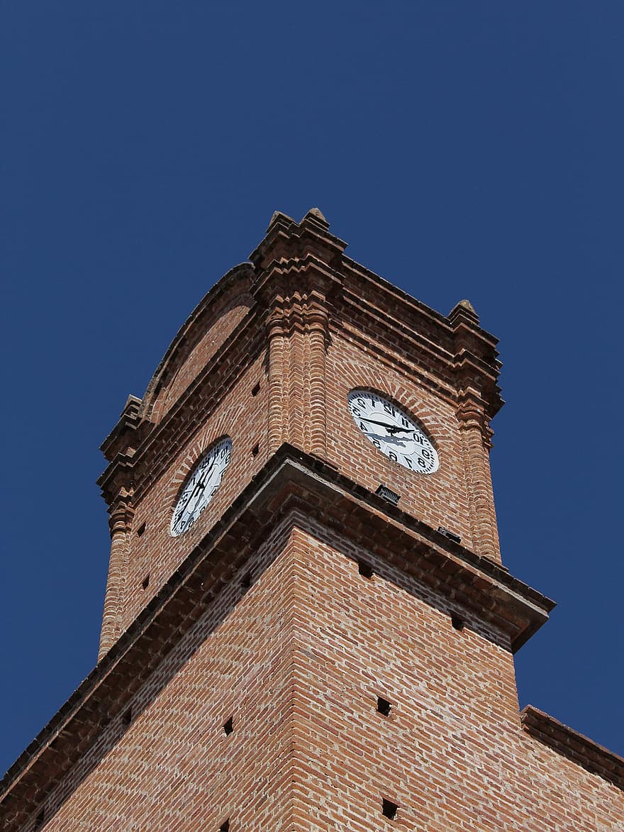 시계, 탑, 건물, 건축물, 벽돌, 늙은, 역사, 유명한 곳, 건물 외장, 푸른, 시계탑