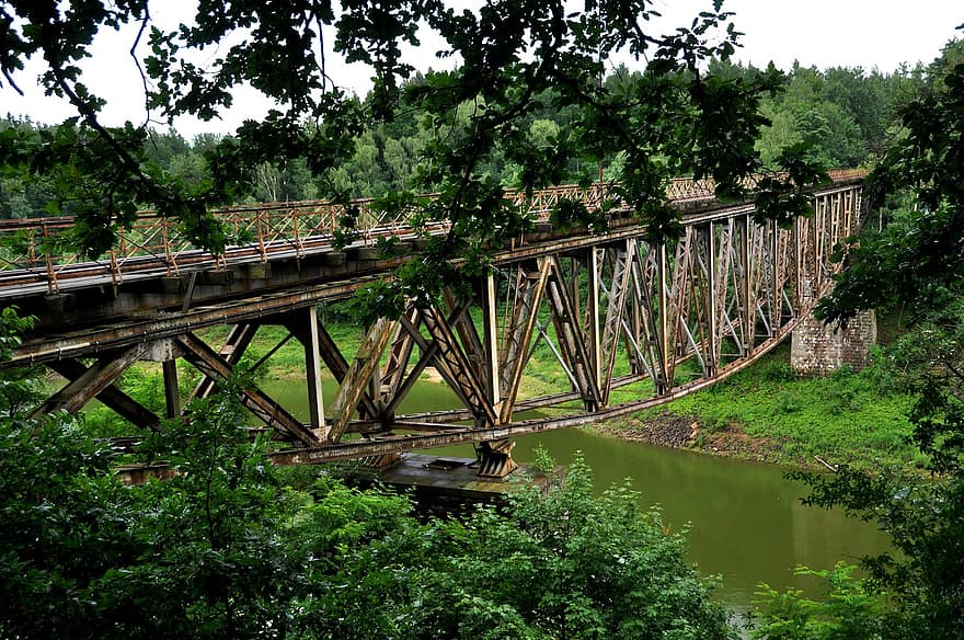 Bridge, Train, Railroad, Transportation