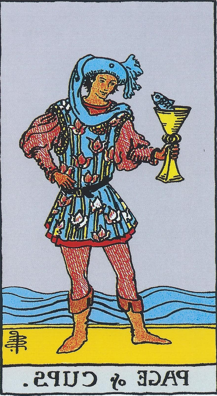 Page Of Cups, Tarot, Card, Minor Arcana, Rider-waite, Cups, Tarot Card, Divination, Spirituality