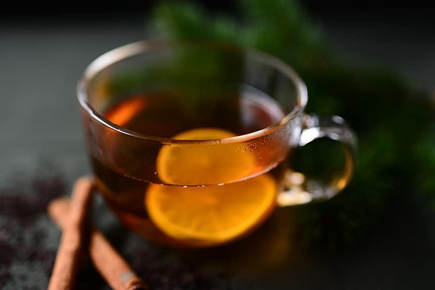 herbata, drink, Puchar, aromatyczny, napój, cytrynowy, cynamon, zdrowy, filiżanka do herbaty