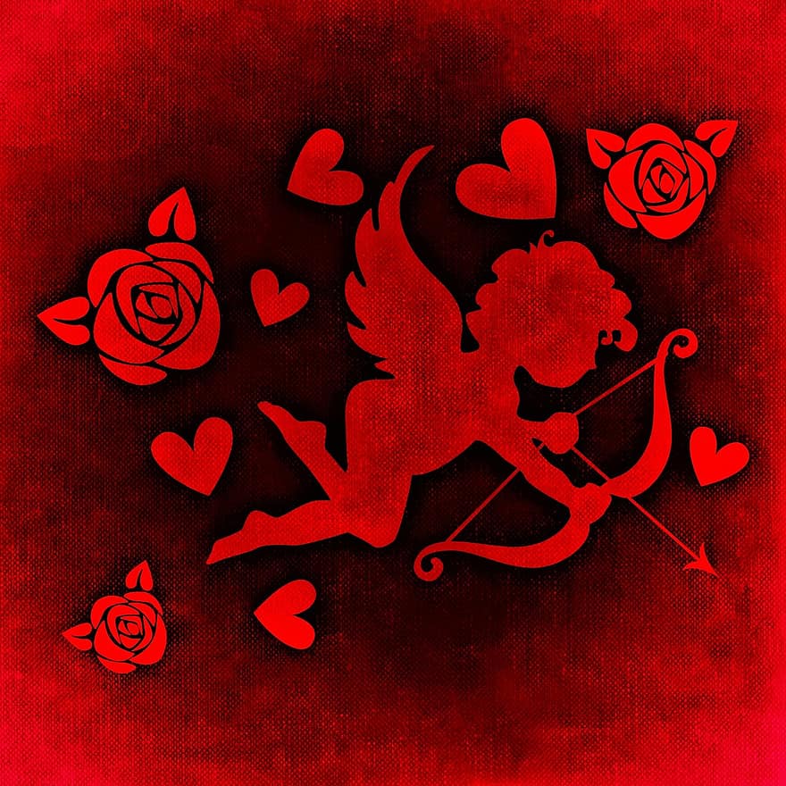 кохання, день святого Валентина, ангел, амор, романтика, разом, романтичний, коханці, удача, серце, щасливі