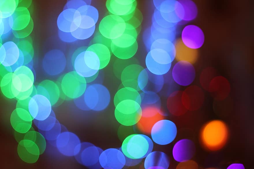 luci del bokeh, Natale, celebrazione, nuovo anno, decorazioni natalizie, ghirlanda