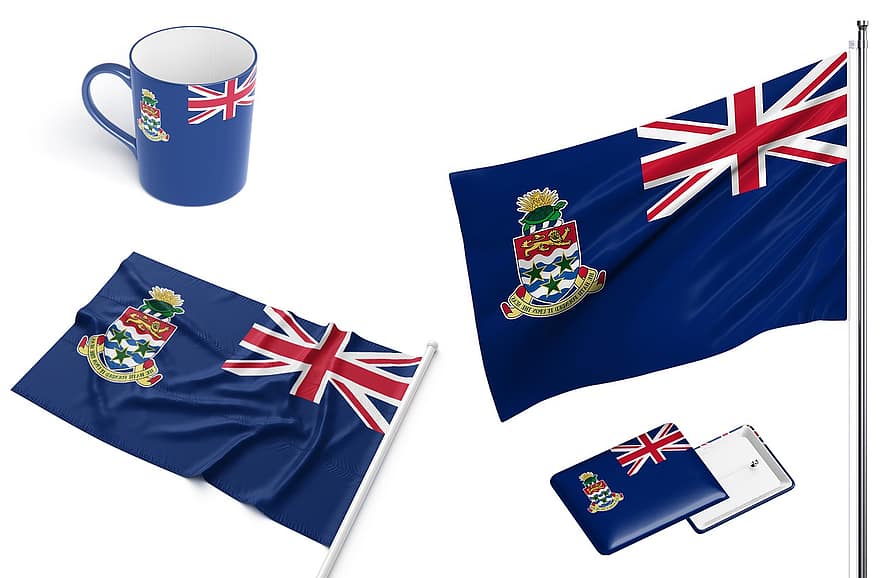 Kaimanu salas, atkarīgs, karogs, pilsonība, tasi, dizains