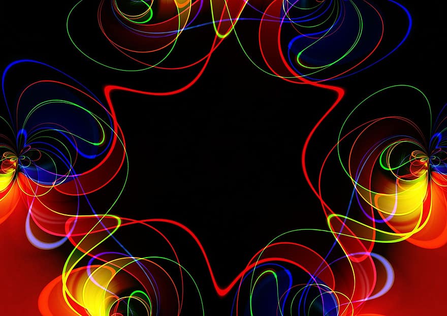 fraktal, symmetri, mønster, abstrakt, kaos, kaotisk, Kaosteori, computer grafik, farve, farverig, psykedelisk