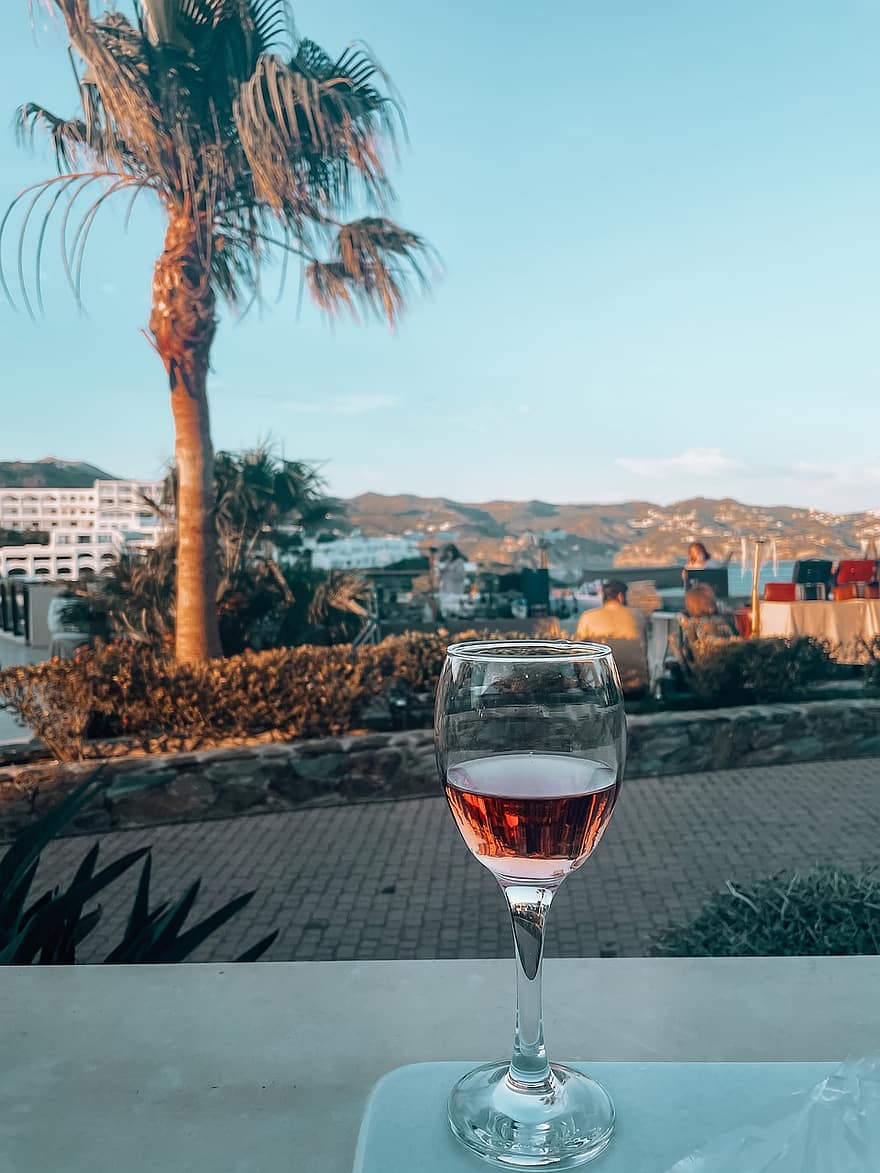 vino, vacaciones, Grecia, Creta, verano, beber, bebida, alcohol