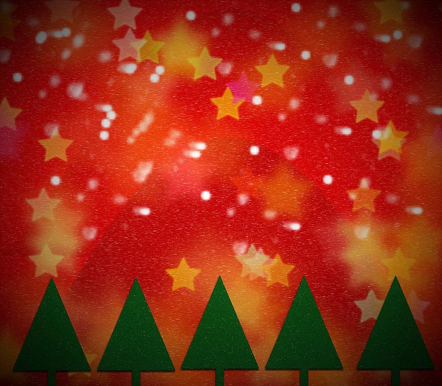 グリーティングカード、クリスマスツリー、バックグラウンド、構造、クリスマス、クリスマスの挨拶、モミの木、モチーフ、ライト、星、クリスマスの時期