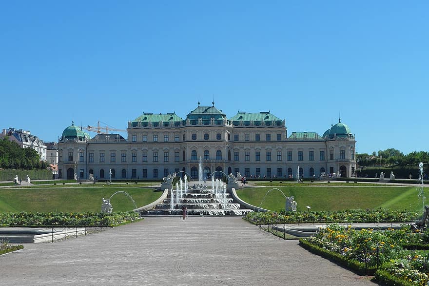 slott, palats, resa, turism, schloss belvedere, wien, österrike, belvedere palatset, arkitektur, känt ställe, byggnad exteriör