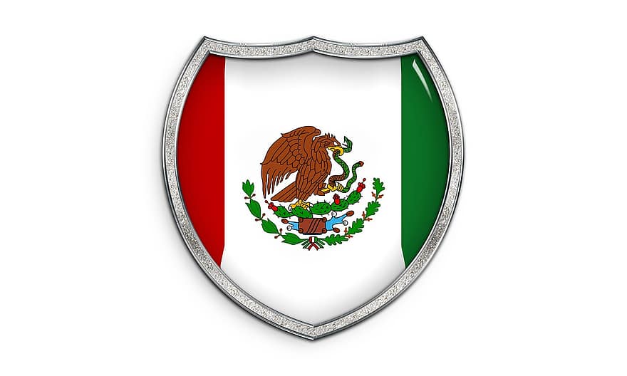 zászló, Mexikó, ország, nemzeti, szimbólum, nemzet, hazaszeretet, állampolgárság, hazafias