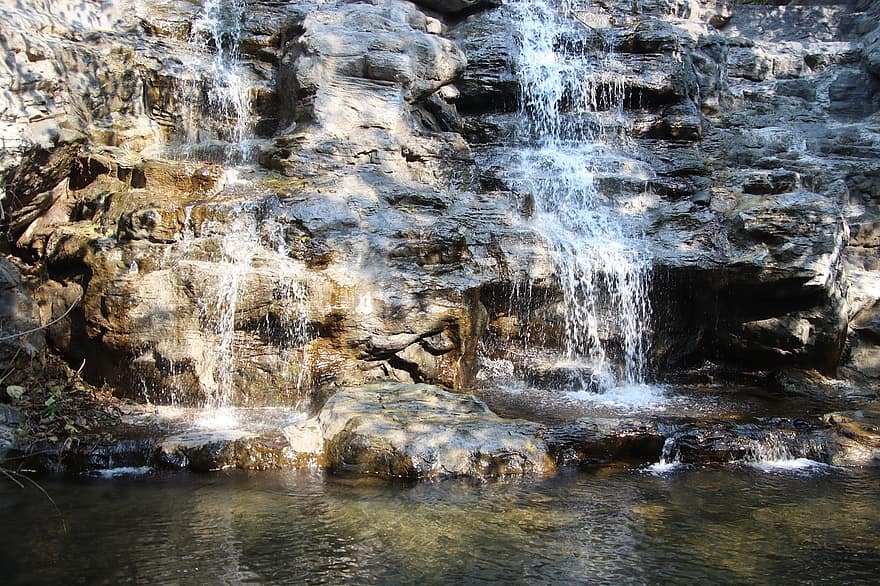 водопади, река, природа, водопад, поток, ручей, камъни, скали, езерце