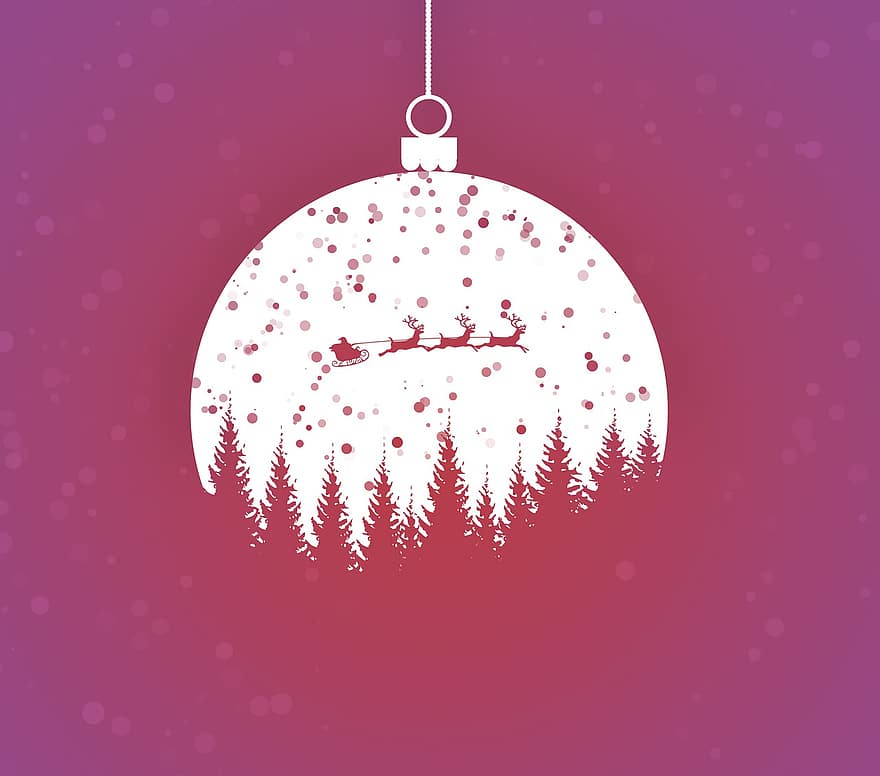 топка, украшение, дървета, снежинки, Коледа, украса, Бъдни вечер, декорации, празненство
