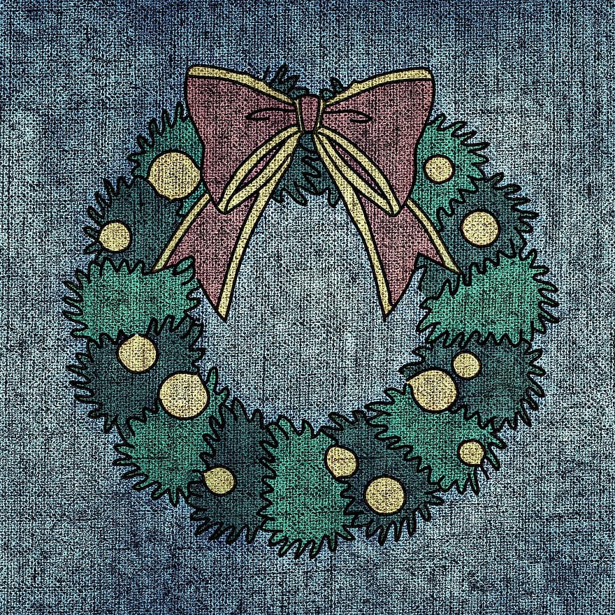 Boże Narodzenie wieniec, papierowa chusteczka, Struktura, tkanina, włókienniczy, Boże Narodzenie, dekoracja, bombka świąteczna, deco, świateczne ozdoby, weihnachtsbaumschmuck