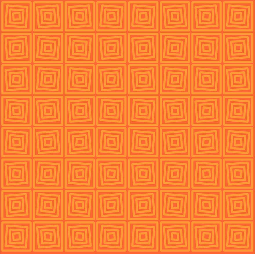 ontwerp, grafisch, plein, oranje, symmetrisch, herhaald patroon, achtergrond, behang, creatief, tribal, doos