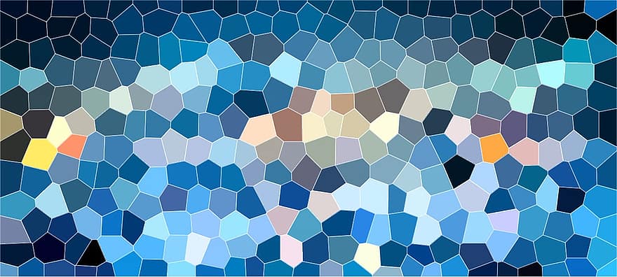 mozaika, struktūrą, modelį, fonas, spalvinga, tekstūra, mozaikos plytelės, mėlyna