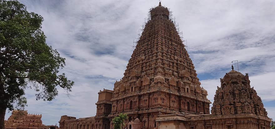 Indija, brihadeeswara šventykla, Thanjai Periya Kovil, Rajarajeswaram, tamil nadu, religija, indų šventykla, šventykla, thanjavur, Azijoje, architektūra
