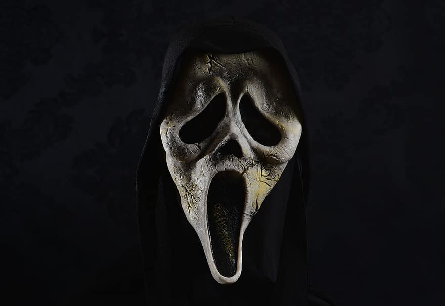 maske, skrekk, hyle, skummel, monster, ond, merkelig, halloween, kostyme, ansikt, mote