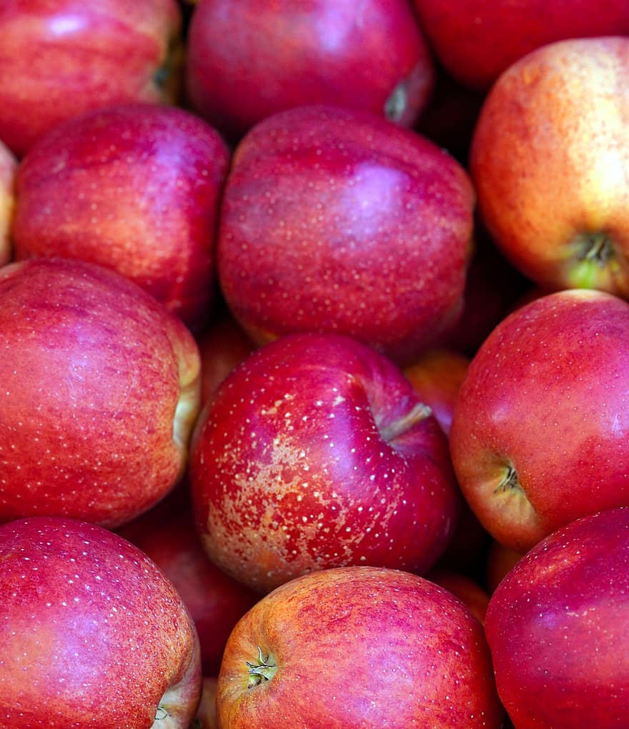manzanas, frutas, comida, Fresco, sano, maduro, orgánico, dulce, Produce