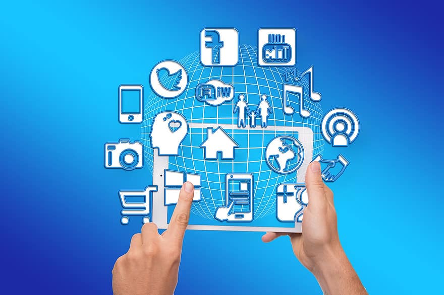 tableta, icono, aplicación, Facebook, medios de comunicación social, social, medios de comunicación, toque, contacto, ipad, leer