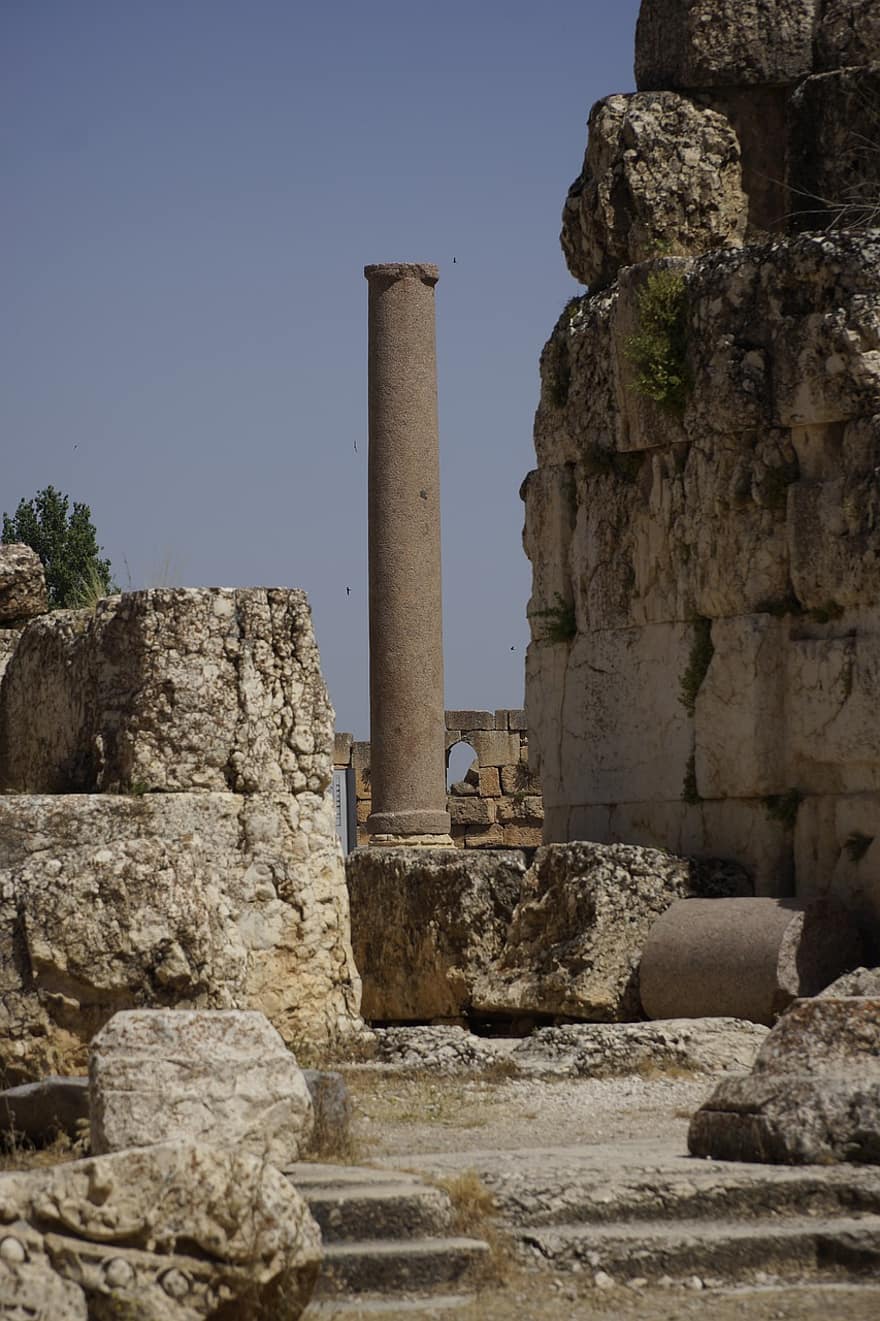 Baalbek, a romok a, építészet, római, a múzeum, Libanon, antik