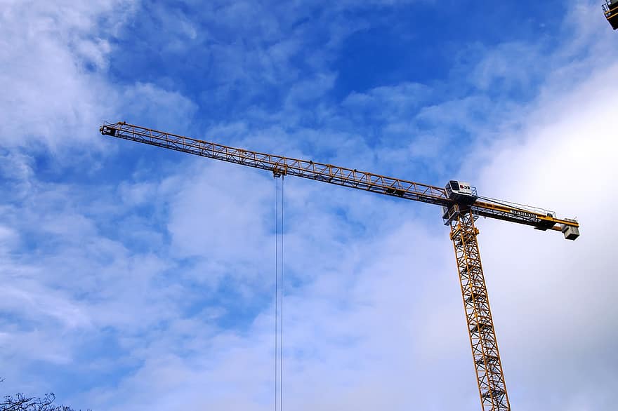 Tower Crane, Construction, Sky, Clouds, Crane, Machine, Lift, Building
