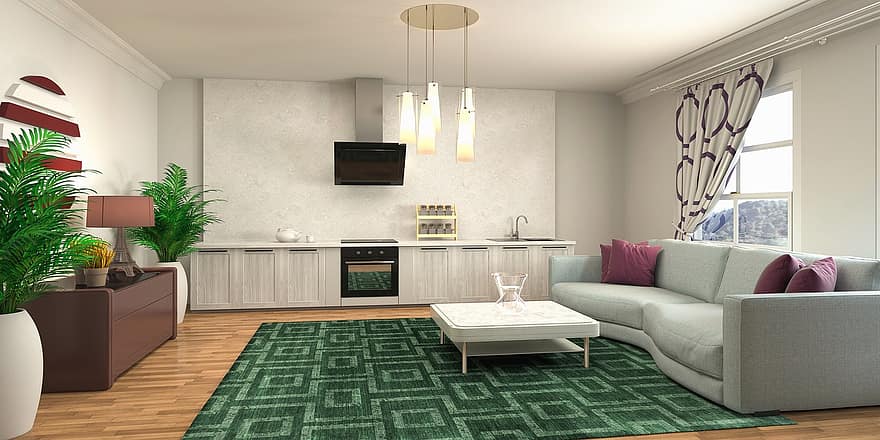 cameră, design interior, Render 3D, 3d rendering, decor, mobila, apartament, Acasă, casă, stilat, contemporan