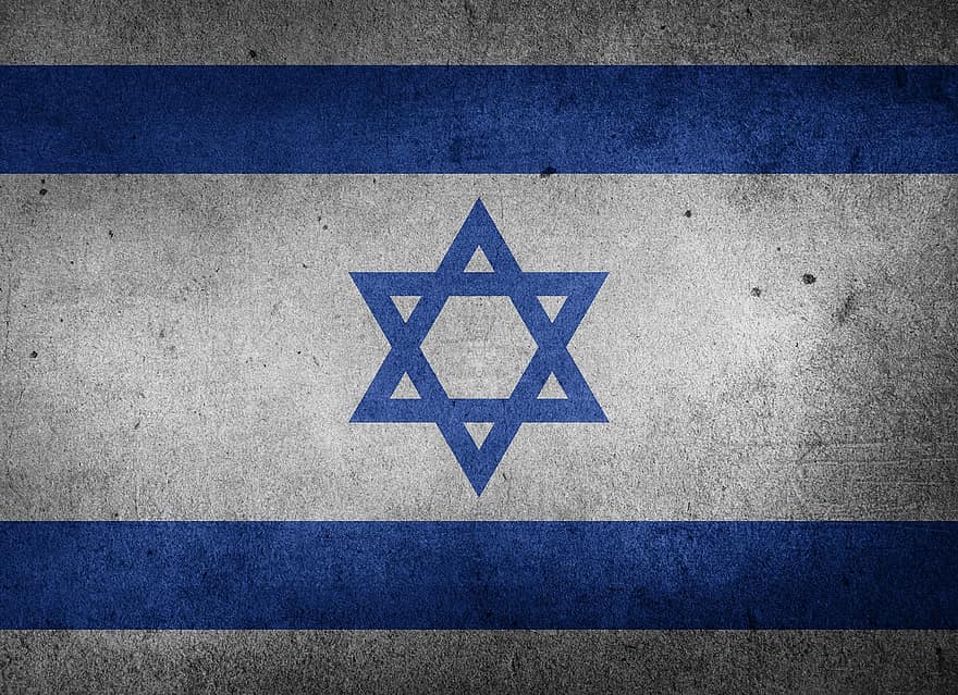 Israel, flagga, Mellanöstern, National flagga
