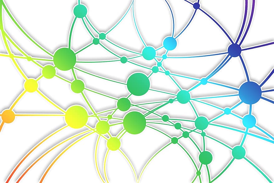 netværk, web, forbindelse, struktur, knude, mønster, fletning