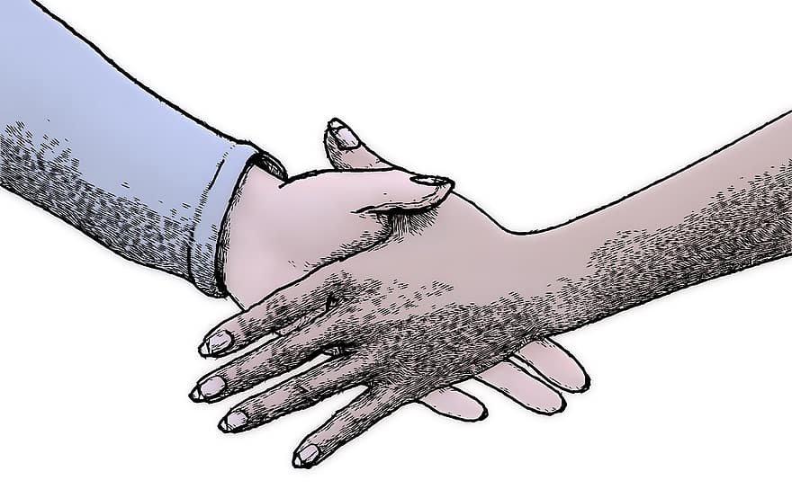 mà, mans, donar la mà, mà de l'home, la mà de la dona, benvinguda, comiat, cortesia, educat, negocis, Tancament del contracte