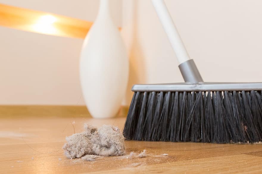Broom, Dirt, Dust, Clump, Garbage, House, Indoors, Interior, Working, Ball, Besom