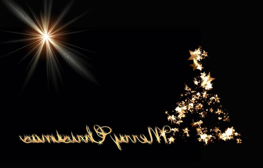 Boże Narodzenie, gwiazda, Adwent, światła, świąteczne dekoracje, poinsecja, drzewko świąteczne, czas świąt, kartka z życzeniami
