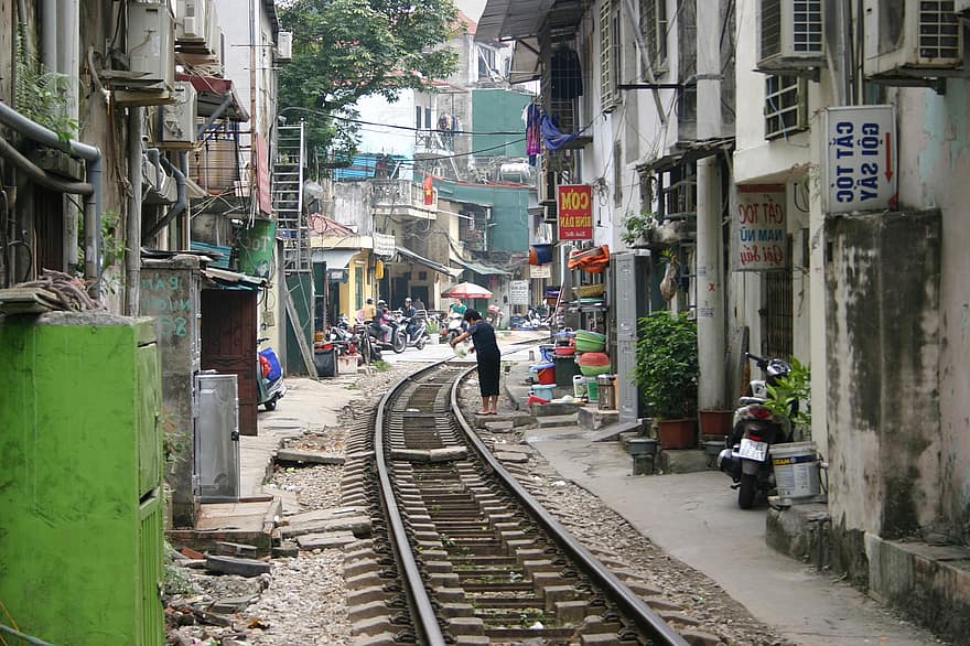 Vietnã, Hanói, paisagem urbana, rua, culturas, vida urbana, homens, arquitetura, viagem, exterior do edifício, destinos de viagem