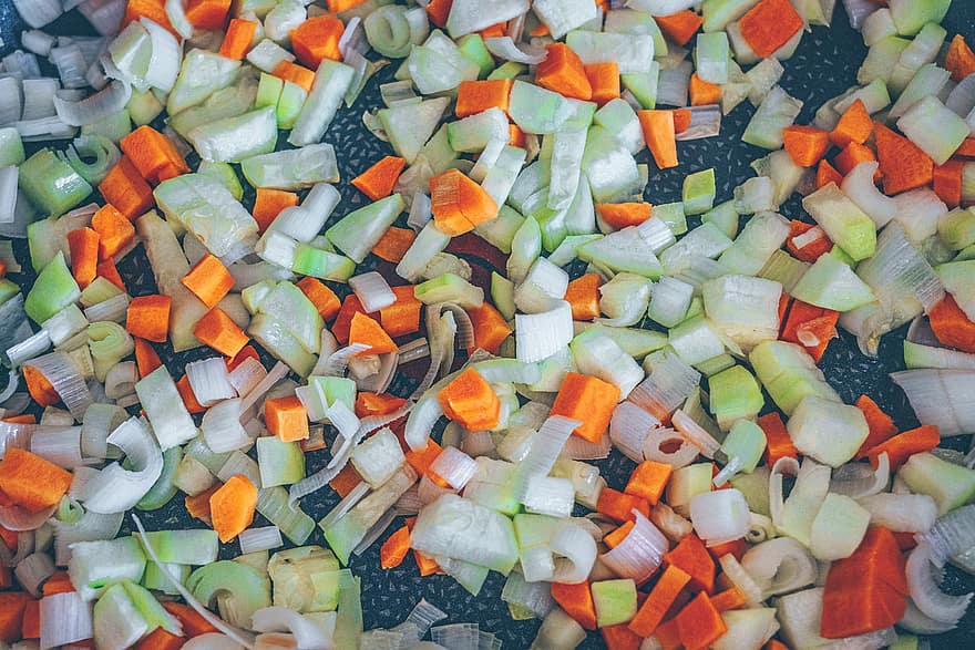 Sayuran, wortel, daun bawang, sehat, makan, segar, diberkatilah Anda