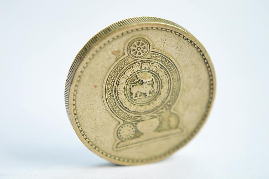 mynt, fem rupees, rupees, valuta, penger, verdi, verdifull, rikdom, nærbilde