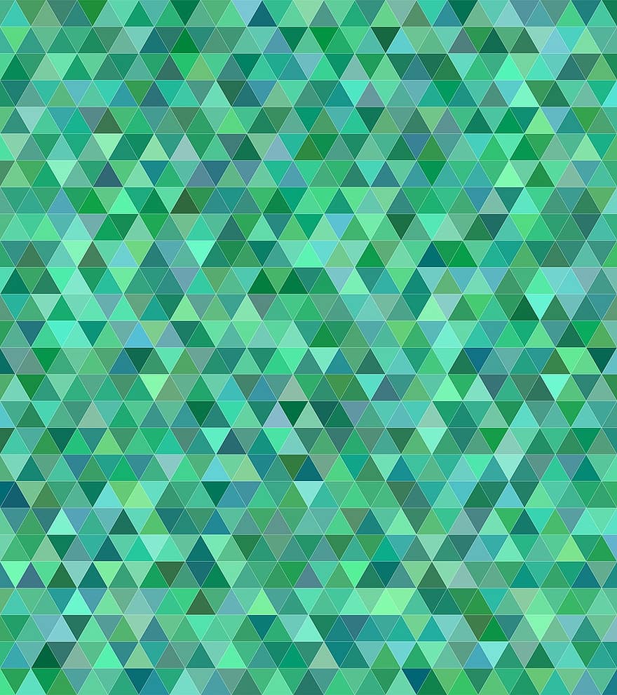 Teal, Green, Triangle, Mosaic, Tile, Low Poly, Tones, Background, Triangular, Shade, Crystal