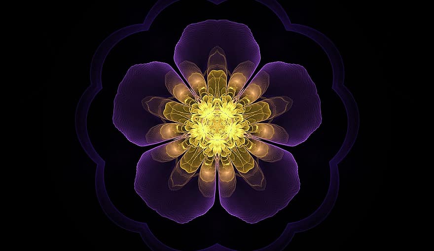 kukka, ruusuke, Mandala, taide, malli-, konteksti, sisustus, koriste-, symmetrinen, digitaalinen taide, fractal