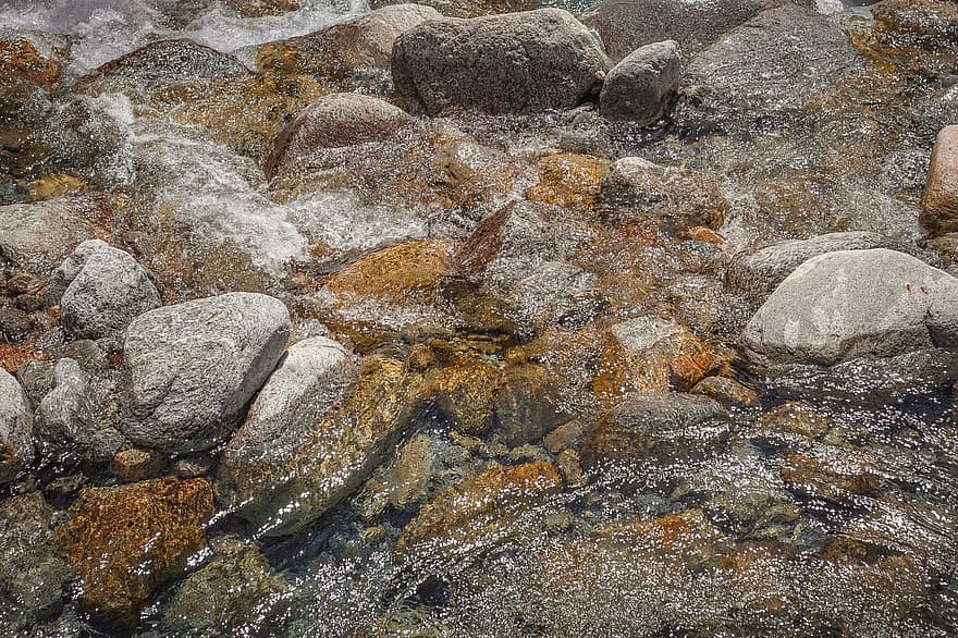 ποτάμι, νερό, βράχια, ρεύμα, ποταμάκι, αλληλουχία, άνοιξη, ροή, πέτρες, φύση