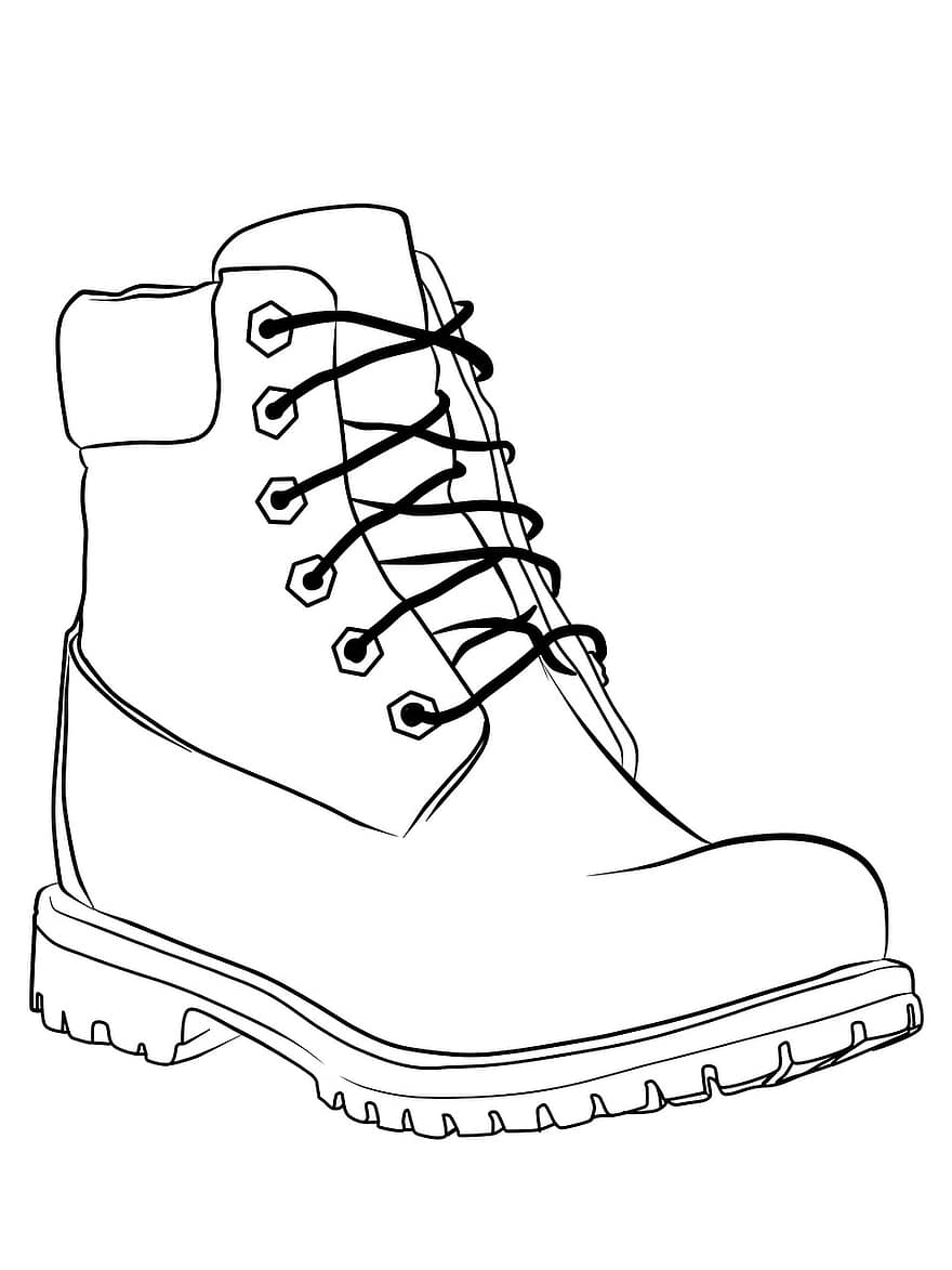 Coloring, Shoes, Shoe, Black And White, Line, Vector