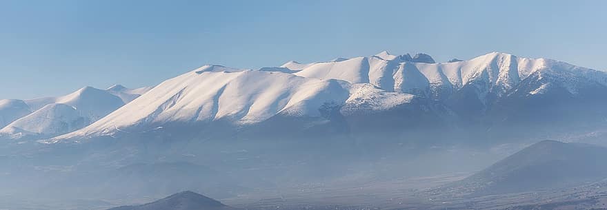 invierno, temporada, naturaleza, Olimpo, Grecia, montañas